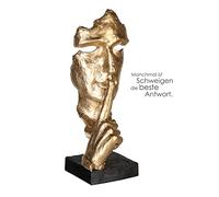Casablanca Sculpture décorative Silence Poly Doré Hauteur 39 cm