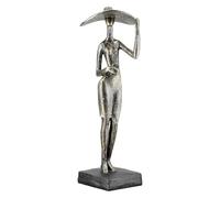 Casablanca Sculpture Femme avec Chapeau en résine synthétique Bronze Finition Antique Hauteur 33 cm Largeur 9 cm
