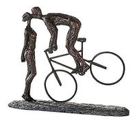 Casablanca Skulptur 'Kiss Me' Poly bronzefarbene Figur Basis Dunkelgrau 79621