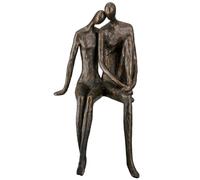 Casablanca Statue Amour Couple, Résine Bronze 35 cm