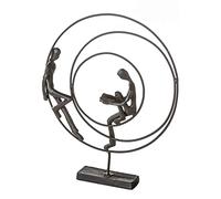 Casablanca Statue Circles, Fer Brun 24 cm | Un clin d'œil aux amoureux des livres. Elle trouve facilement sa place au salon en chambre ou au bureau.