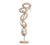Casablanca Statue Climb, Bois de Manguier Naturel 77 cm