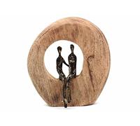 Casablanca Statue Couple, Bois de Manguier 25 cm