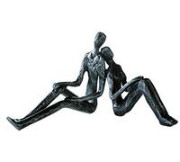 Casablanca Statue Couple Dreaming, Fer Argenté 20 cm