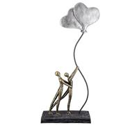 Casablanca Statue Couple Love Balloon, Résine Bronze 48 cm