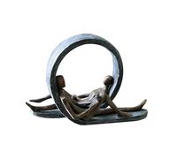 Casablanca modernes Design Sculpture Résine Bronze Gris Hauteur 22 cm