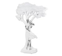 Casablanca Statue Couple Regards Amoureux, Résine Blanche 44 cm