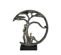 Casablanca Statue Couple Shadow, Résine Bronze 32 cm