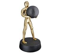 Casablanca Statue Homme Strong, Aluminium Doré 32 cm
