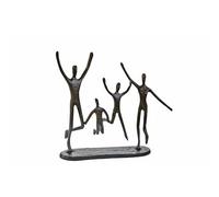 Casablanca Design Skulptur Jumping Gußeisen brüniert 22 cm Familie Freude Figur Deko 74572