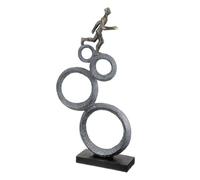 Casablanca Statue Running, Résine Anthracite Cuivre 47 cm