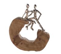 Casablanca Statue Secure, Bois de Manguier Argenté 27 cm