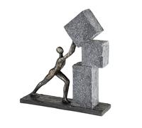 Casablanca Statue Stacking, Résine Bronze Gris 30 cm | Un symbole de force et de volonté. Trouve sa place au salon comme au bureau. Un bel objet de décoration.