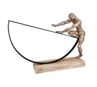 Casablanca Statue Uphill, Bois de Manguier Bronze 30 cm