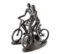 Casablanca Statue Vélo Balade à Vélo, Fer Brun 13 cm | Un clin d'œil aux amateurs de cyclisme. Elle trouve facilement sa place au salon en chambre ou au bureau.