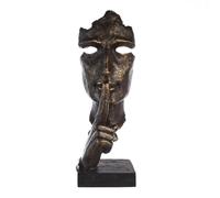 Casablanca Statue Visage Silence, Résine Bronze 100 cm