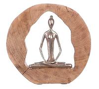 Casablanca - Sculpture, Figurine décorative - Health - Bois de Mangue/Aluminium - Fait Main - Hauteur 27 cm