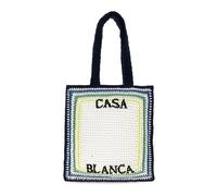 Casablanca - Stripe Crochet Bag - unisex - Sacs - Blanc - Taille: ONE Size