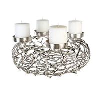Casablanca Twigs Chandelier de l'Avent Argenté Vieilli Diamètre 56 cm