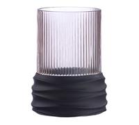 Casablanca Vase à Fleurs décoratif en Verre Marron Hauteur 15 cm