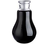 Casablanca Vase de Fleurs décoratif en Verre - Cadeau de Salon décoratif pour Femme Anniversaire fête des mères - Couleur : Noir et Argent - Hauteur : 36 cm