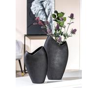 Casablanca Vase décoratif Moderne en Aluminium pour Salon Cadeau d'anniversaire Couleur Anthracite Hauteur 42 cm