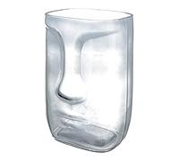 Casablanca Vase en Verre, Gris, Hauteur 15 cm