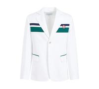 Casablanca - Veste de tailleur blanche avec bordures vertes - Homme - Vestes - Blanc - Taille: M