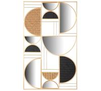 Casablanca Vienna Décoration murale rectangulaire en métal doré naturel 92 x 57 x 2 cm Décoration murale pour salon