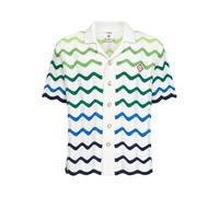 Casablanca - Wave Short Sleeve Knitted Shirt - Homme - Tops - Multicolore - Taille: M
