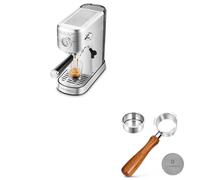 CASABREWS 5418 Machine à Café Expresso 20 Bars, Machine à Café Grain et Poudre avec Mousseur à Lait, Inclut Porte-filtre sans Fond 51mm