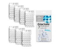 CasaChic Sacs à glace 196 cubes 7 sacs jetables de 28 cubes pour cocktails, boissons et aliments 38 x 17 cm