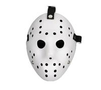 CASACLAUSI Masque Cosplay Halloween Costume Masque Prop Horreur Hockey Blanc Pur