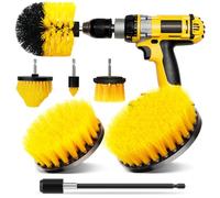 CasaCulina Lot de 7 brosses de nettoyage pour perceuse, brosses à récurer multi-usages avec tige extensible pour joints, douche, sol, carrelage, voiture, salle de bain et cuisine
