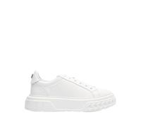 Casadei - Baskets avec Détail Chaîne et Semelle en Caoutchouc - Femme - Chaussures - Blanc - Taille: 40 EU