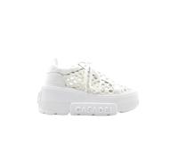 Casadei - Baskets blanches tissées effet paille - Femme - Chaussures - Blanc - Taille: 40 EU