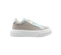 Casadei - Baskets Chaîne Tissées Argentées - Femme - Chaussures - Beige - Taille: 37 EU
