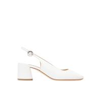 Casadei - Cleo Cuir Slingbacks - Femme - Chaussures - Blanc - Taille: 40 1/2 EU