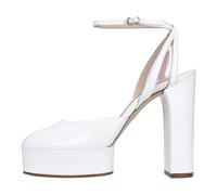 Casadei - Escarpin Slingback en Cuir Verni - Femme - Chaussures - Blanc - Taille: 37 EU