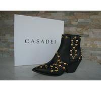 CASADEI EU 39 Bottines Cowboy Noires Neuves Ancienne UVP 780 €