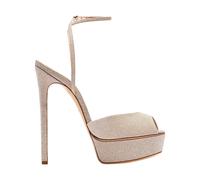 Casadei - Flora Solar Eclipse Sandales à Plateforme - Femme - Chaussures - Beige - Taille: 41 EU