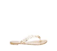 Casadei - Jelly Glitter Flip Flops - Femme - Chaussures - Jaune - Taille: 41 EU