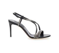 Casadei - Josephine Heel Sandal - Femme - Chaussures - Noir - Taille: 38 EU