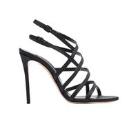 Casadei - Julia Satin Cage Sandales - Femme - Chaussures - Noir - Taille: 37 EU
