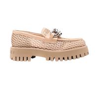 Casadei - Mocassins plateforme à chaîne - Femme - Chaussures - Beige - Taille: 41 EU
