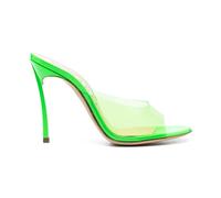 Casadei - Sandales Vertes Transparentes à Talon Haut Peep-Toe - Femme - Chaussures - Vert - Taille: 37 EU