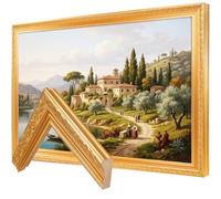 CasaDHG Cadre TV doré, compatible uniquement avec les téléviseurs Samsung The Frame TV Pro de 65", lunette vintage Golden Art, compatible avec LS03A/LS03B/LS03C/LS03D/LS03FA/LS03FW (2021-2025 et 2025