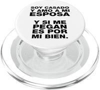 Casado y Mandilón Father's Day Dad Husband Latinx Mexicans PopSockets PopGrip pour MagSafe