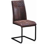 CasaDolce AMINOTO chaise de salle à manger, set de 4, 60x42x94 cm, brun, microfibre