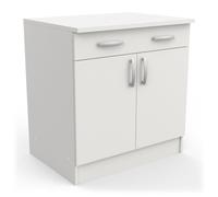 CasaDolce Armoire de cuisine ALBEDO II, blanc, 80,1x60x85 cm, avec un tiroir